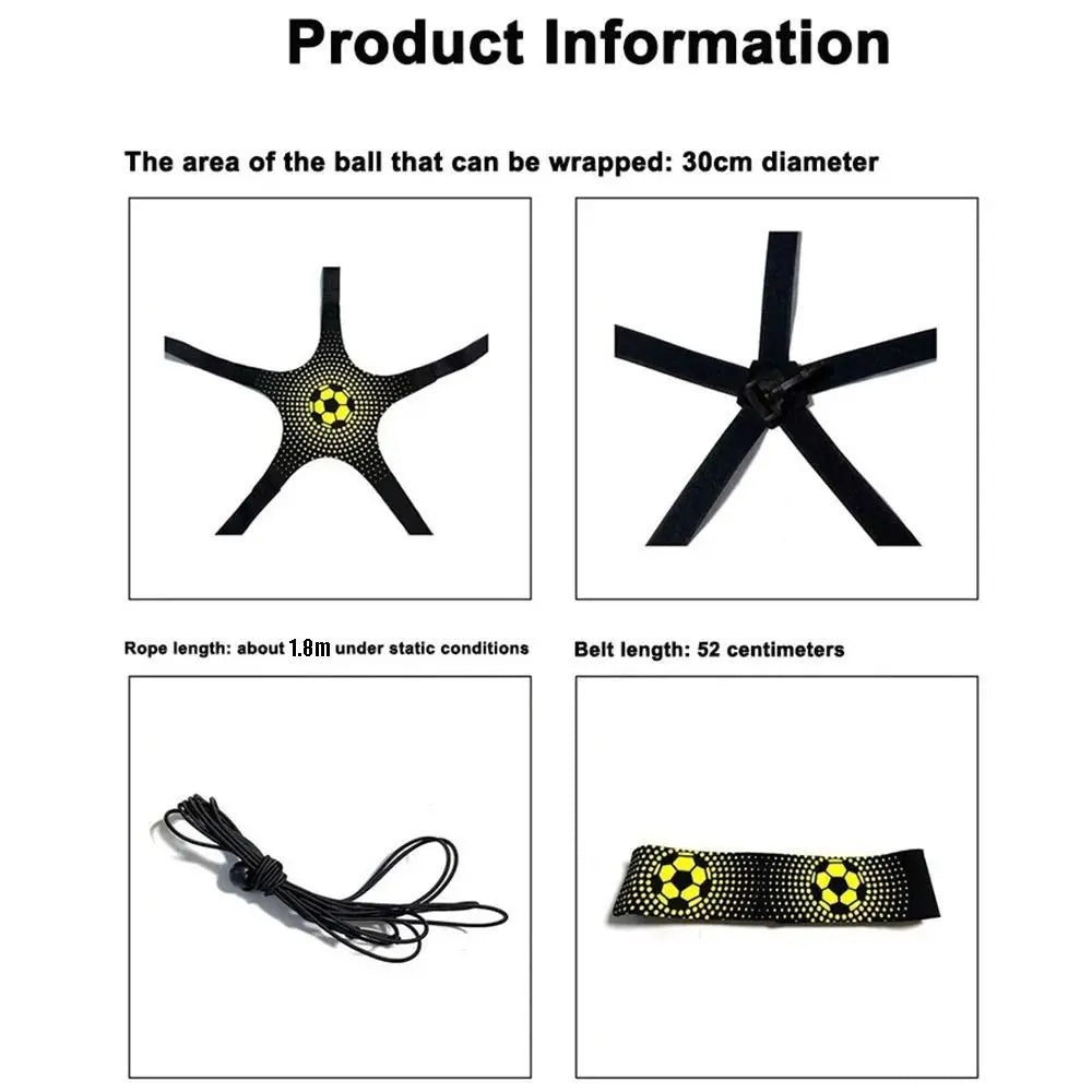 Elastic Belt Soccer Ball Juggle Bags Kicking Durable Football Training Equipment Portable Adjustable Soccer Trainer Belt