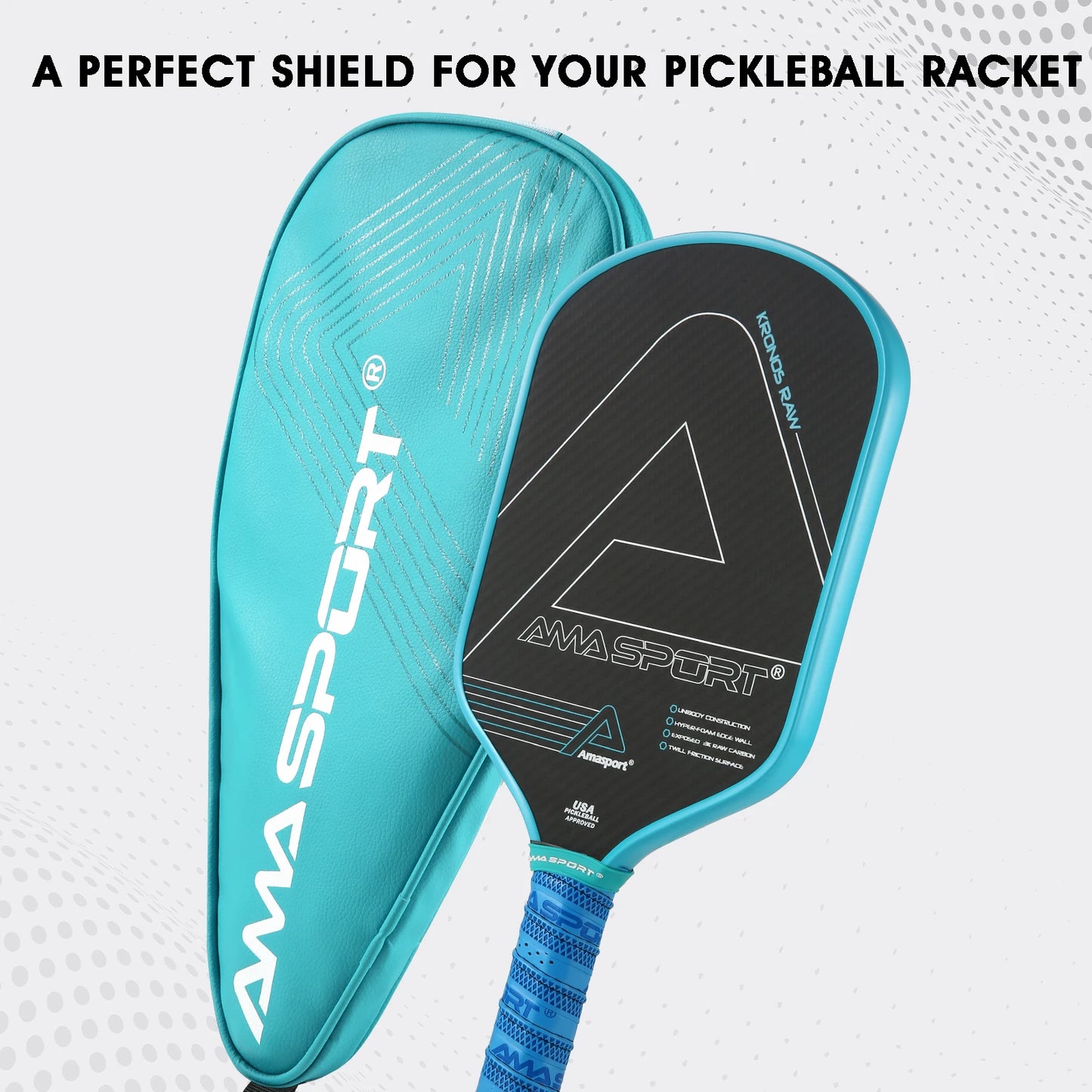 Durable Pickleball Paddle Cover,Paddle Protector,PU Leather Paddle Cover With Zipper,Tiffany Blue Pickleball Paddle Cover Gifts