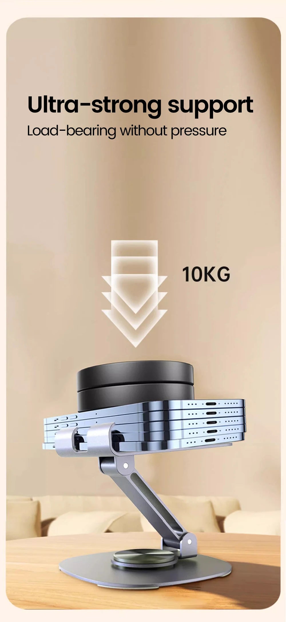 Olaf Rotating Table Cell Phone Holder Support Desktop Stand For iPad Samsung iPhone 15 14 13 Mobile Mount