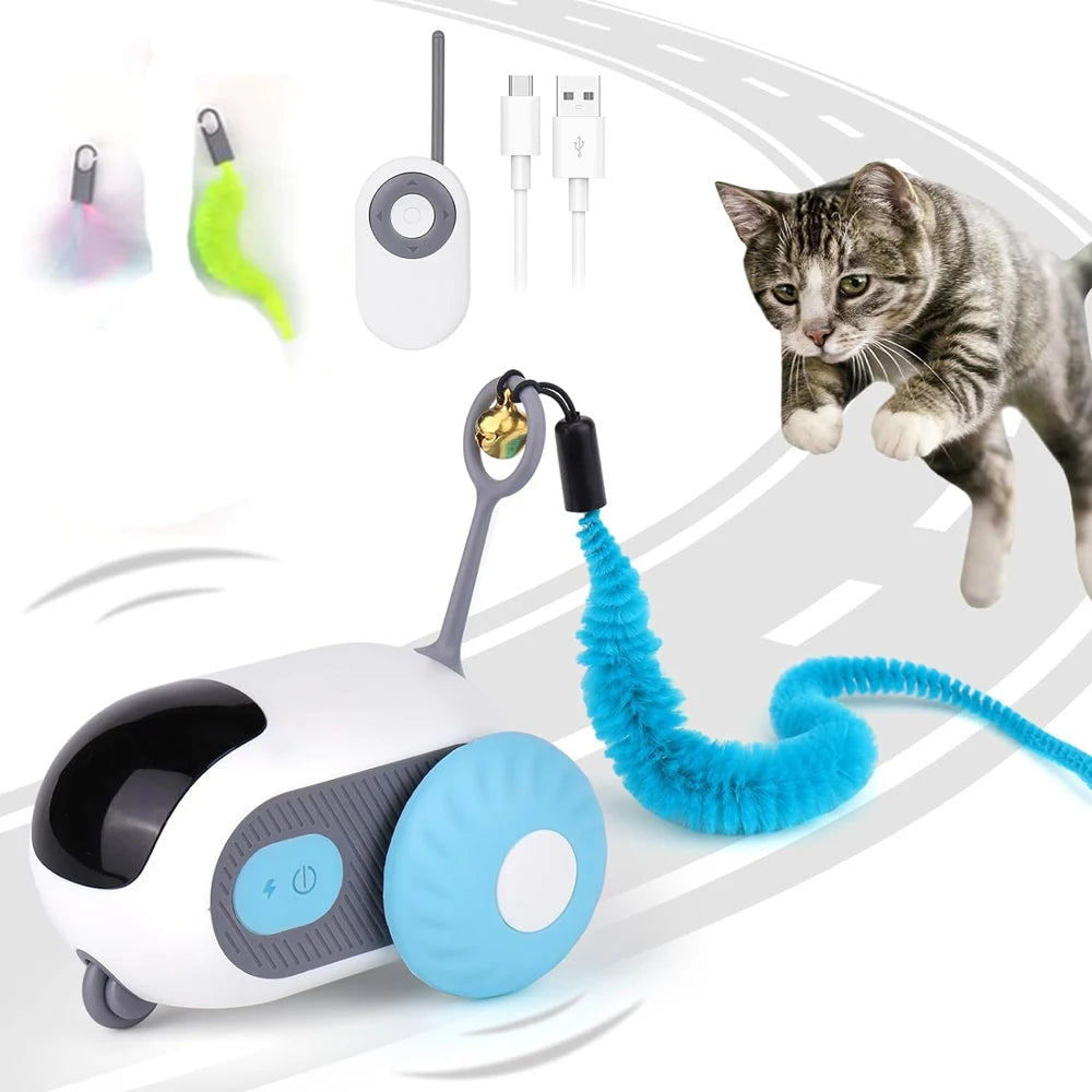 Smart Automatic Moving Toy Car for Cats & Dogs with Remote Control