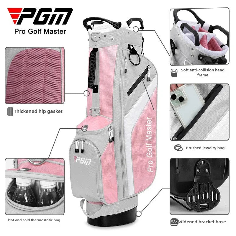 PGM Women's Golf Bags Lightweight 7-hole Bracket Bag QB148