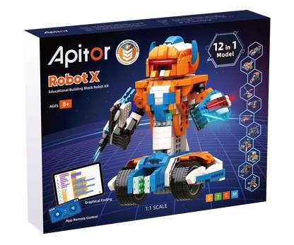 12-in-1 Programmable Robot Building Kit With App Remote Control
