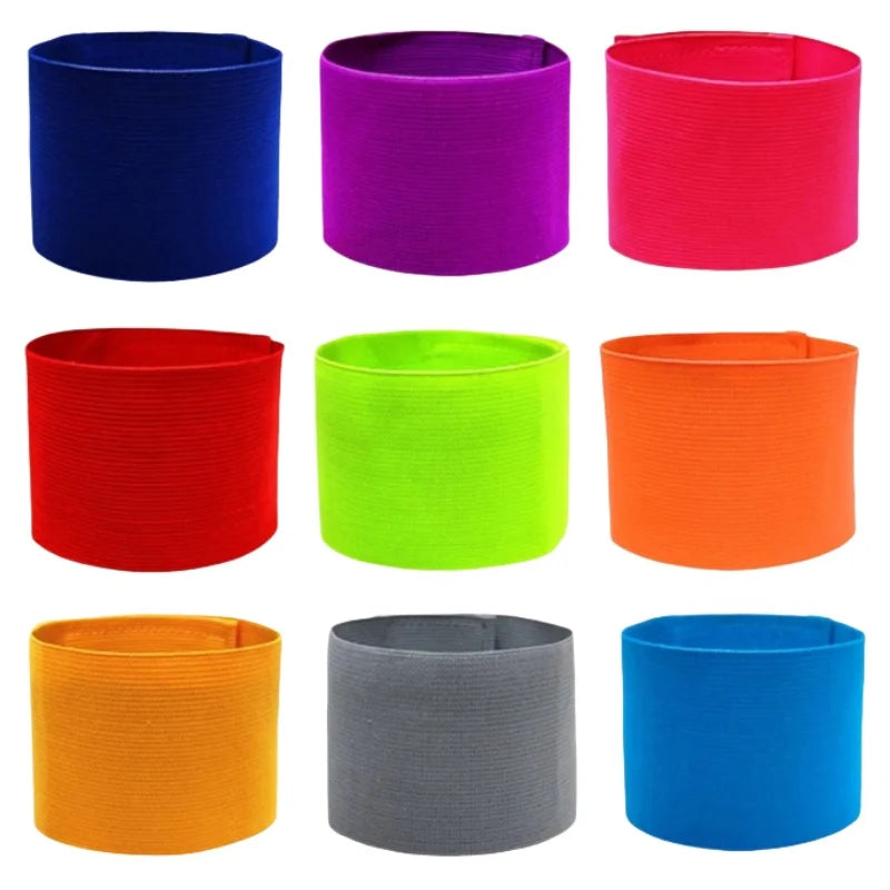 Non-slip Football Captain Armband Elasticity Visibility Sports Arm Band 15 Colors Available Professional Soccer Armbands