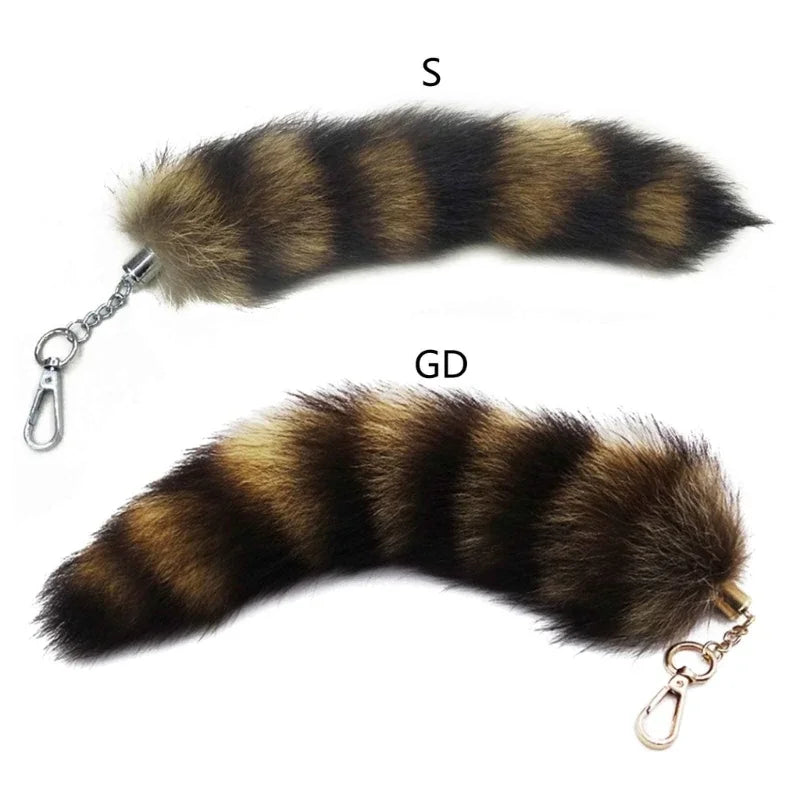 Fluffy Wolf Tail Keyring Charm