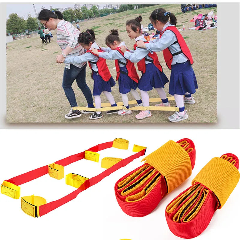 Game Giant Footsteps Team Collaboration Balance Touch Training Fun Sports Games Props 3-6 People Children's Outdoor Sports Toys