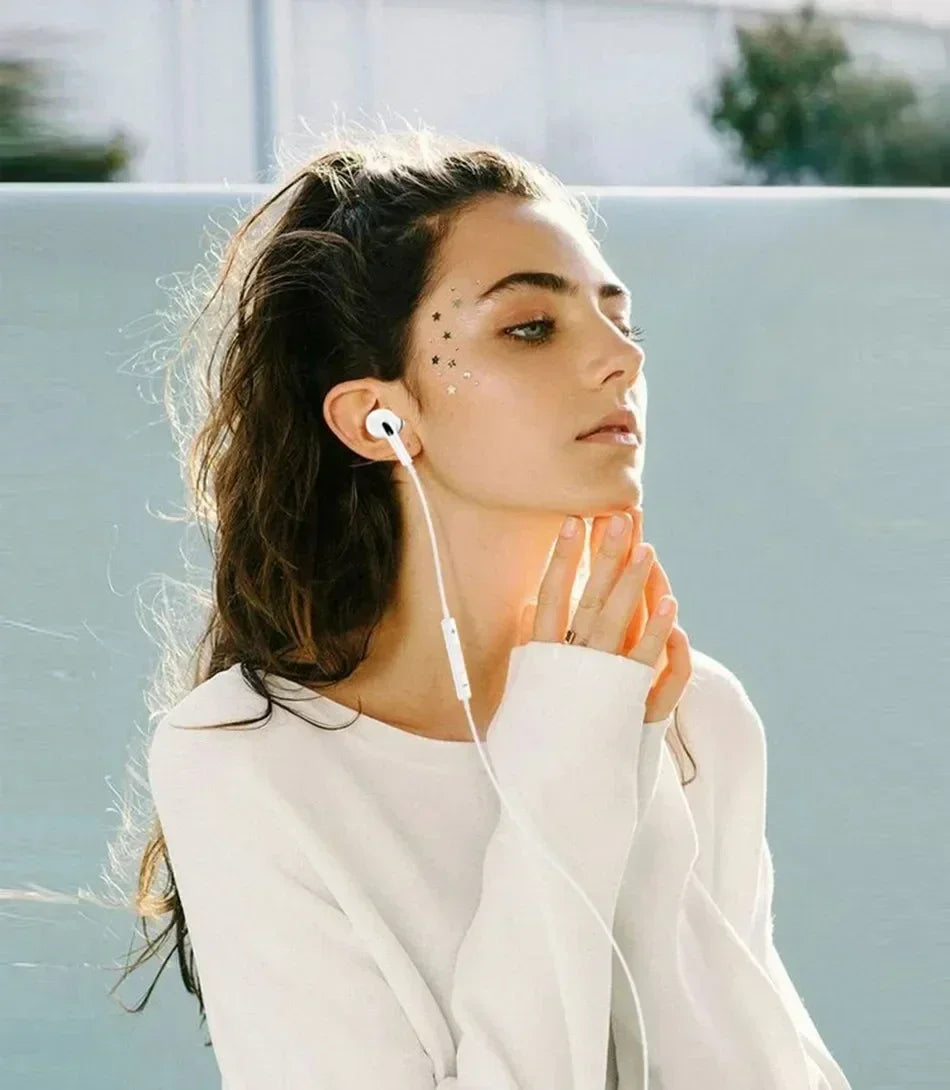 Original Earphones For Apple iPhone 14 Pro Max Lightning Headphones 13 12 11 Mini X XS XR SE 6 7 8 Plus Wired In-Ear Call Earbud