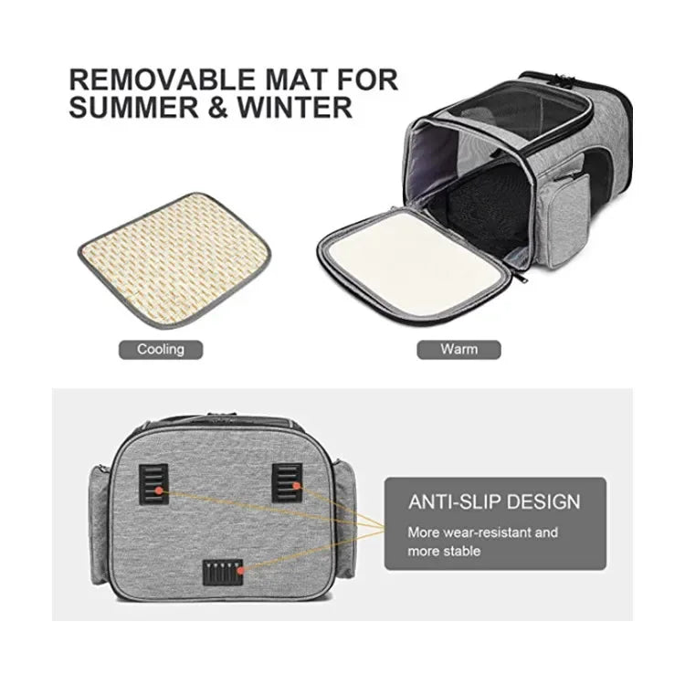 Breathable Pet Cat Carrier Backpack Foldable Expandable Large Capacity Creative Transport Travel Bag for Cats Dogs