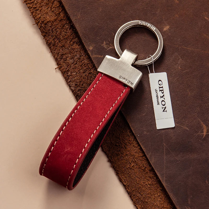 Exquisite Cowhide Keychain for Car or Bag – Durable & Fashionable