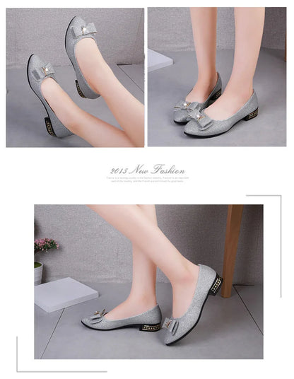 Women Bowknot Flat Shoes Slip-On Casual PU Insole Lined