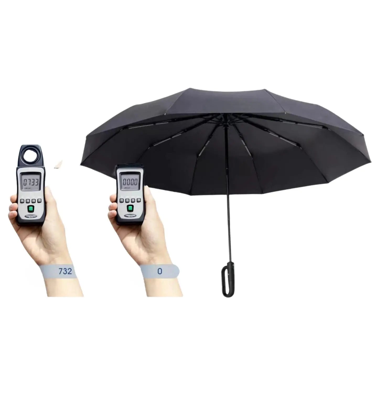 20Bones 105cm Large Reinforced Wind-resistant Rain-resistant Dual-purpose UV-resistant Fully Automatic Ring-buckle Umbrella
