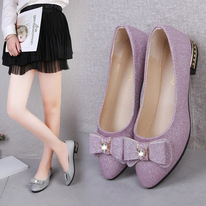 Women Bowknot Flat Shoes Slip-On Casual PU Insole Lined