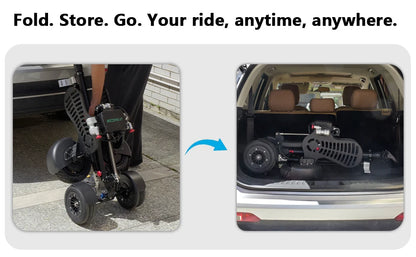 Electric Four Wheel Golf Cart 48V 14Ah Aluminum Alloy Black