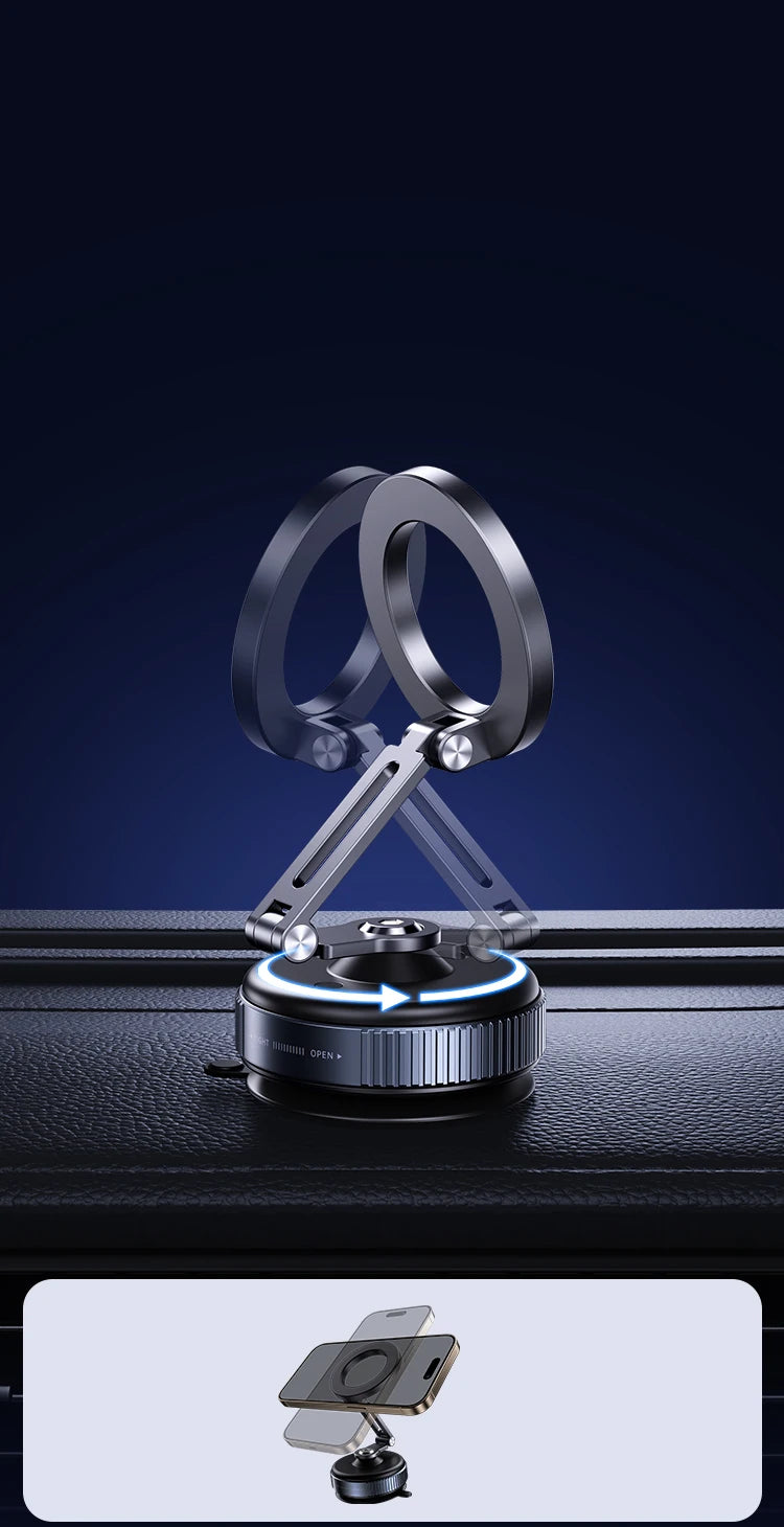 New Car Magnetic Mobile Phone Holder 360 Degree Rotation, Vacuum Adsorption, No Need To Charge, Suitable for Car Navigation