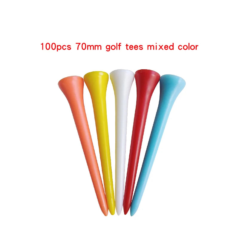 Pack 100 Pcs Golf Tees 4 Sizes Wooden Bamboo Golf Ball Holder Wholesale Golf Accessories Custom Golf Tee Practice Drop Ship