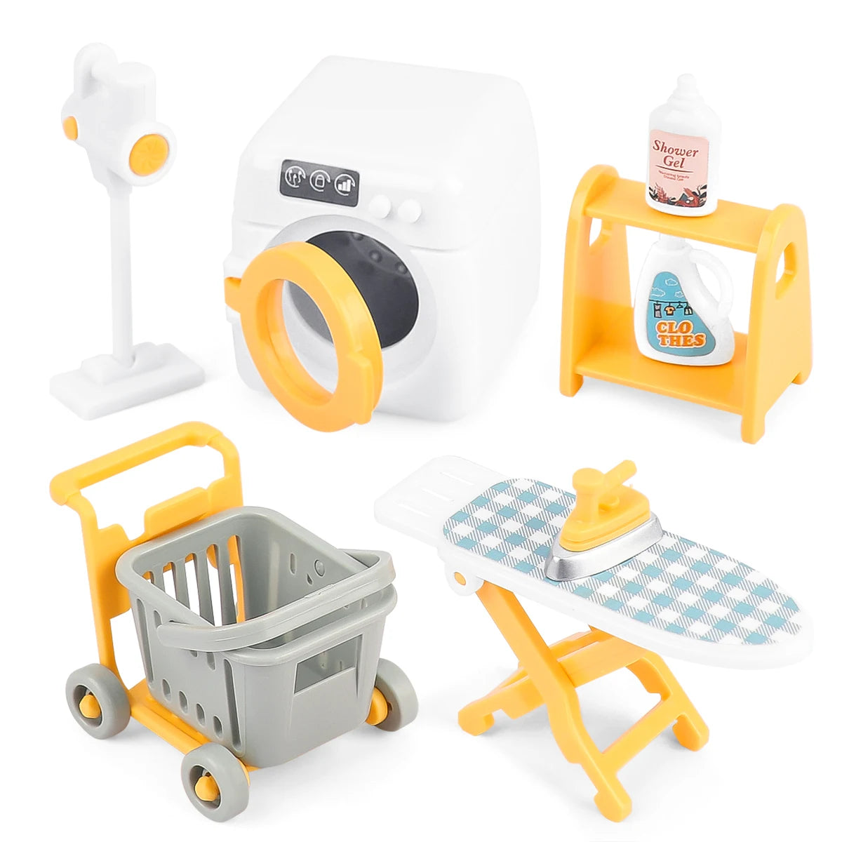 Children's Mini Furniture Toy Set, Mini Kitchen Toys, Bathroom Toys, Laundry Toys, Mini Scene Doll House Decations