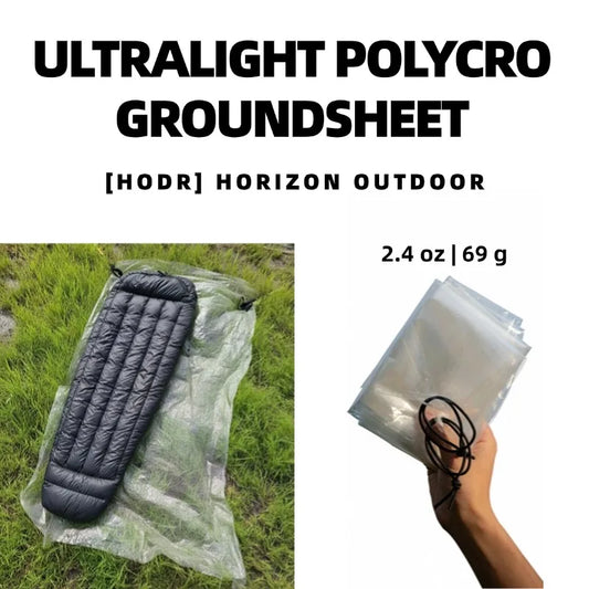 Ultralight Polycro Footprint 69g — Waterproof Tent Groundsheet Tarp Mat, Compact Portable Camping Gear, Hiking Shelter Accessory