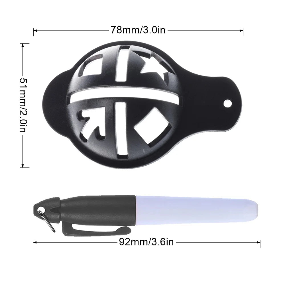 Golf Ball Line Marker With Marker Pen Liner Template Easily Drawing Tool 4 Color Golf Accessories