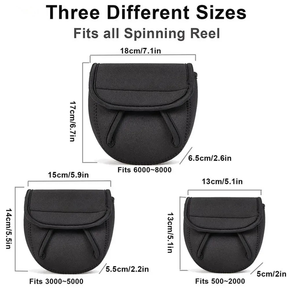 S/M/L Spinning Fishing Reel Cover Neoprene Wheel Protective Case Waterproof Reel Bag Storage Water Drop Wheel Package Outdoor