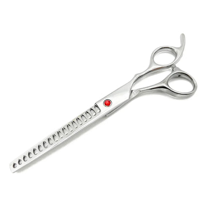 Pet Grooming Scissors 7-Inch Curved Thinning Stainless Steel for Dogs and Cats