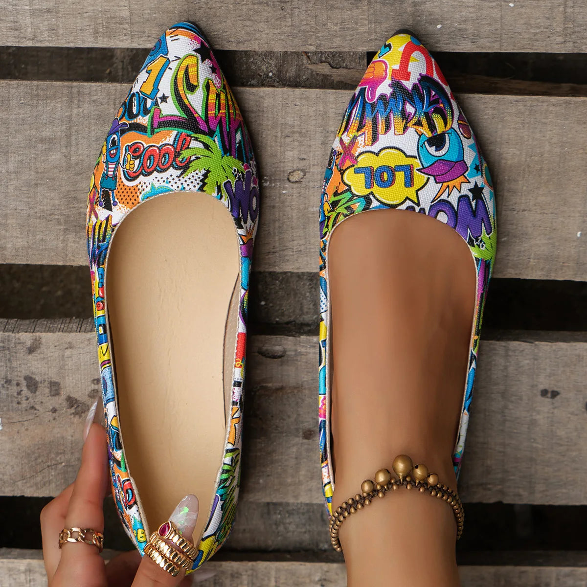 New Arrival 2024 Women Pointed Toe Beautiful and Fashion Summer Shoes Flat Ballerina Comfortable Casual Women Shoes