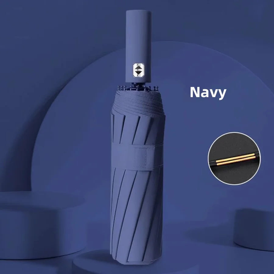 24 Bones 106cm Automatic Umbrella for Men and Women Outside Large Folding Rain and Sunshine Umbrella