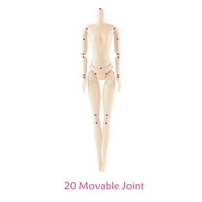 30 cm 1/6 Scale Ball-Jointed Doll With 3D Eyes Long Wig Plastic Body