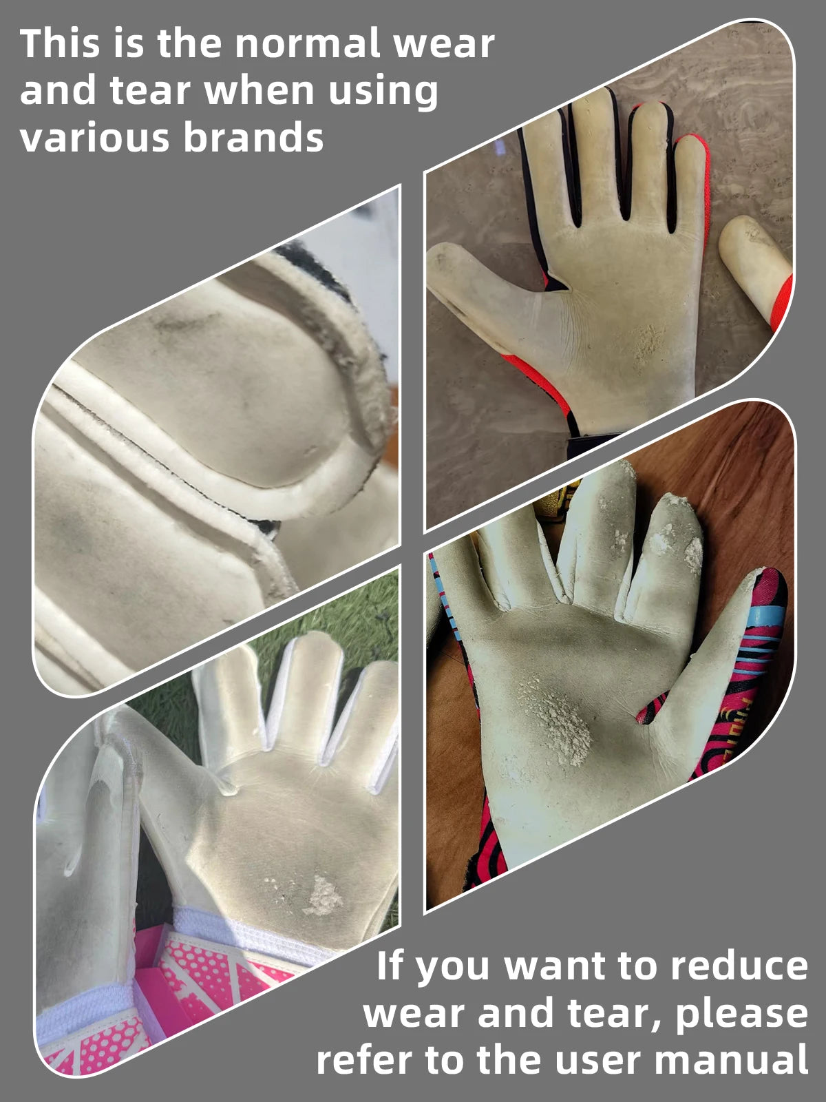WVVOU Soccer Goalie Gloves,breathable football gloves,with 4+3mm adhesive super grip latex palm