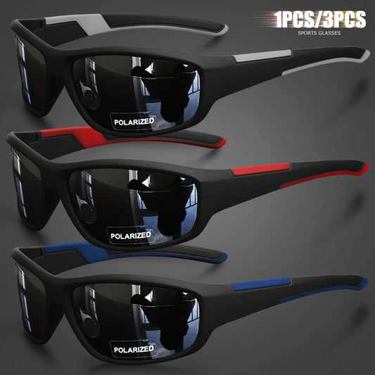 1PCS/3PCS Polarized Sport Sunglasses Men women Outdoor Unbreakable frame for Running, Fishing, Driving Goggles