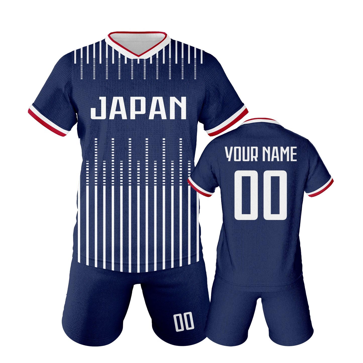 Japan Custom Soccer Jersey Kit for Kids Personalized Football Uniform with Name Number Boys Girls Soccer Lovers Gifts 3-14Y