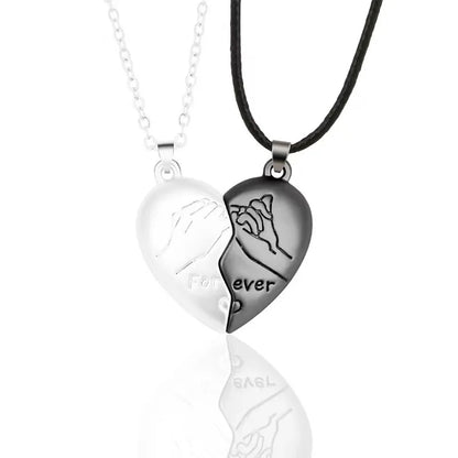 Heart ECG Pendant Necklace Stainless Steel And Zinc Alloy