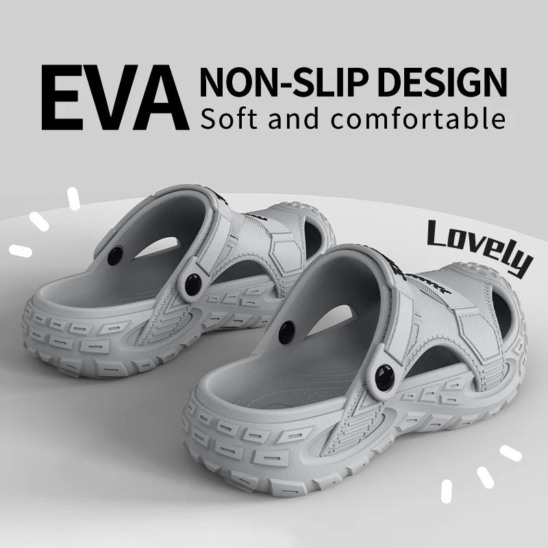 EVA Mens Sandals Thick Sole Outdoor Beach Perforated Summer Shoes