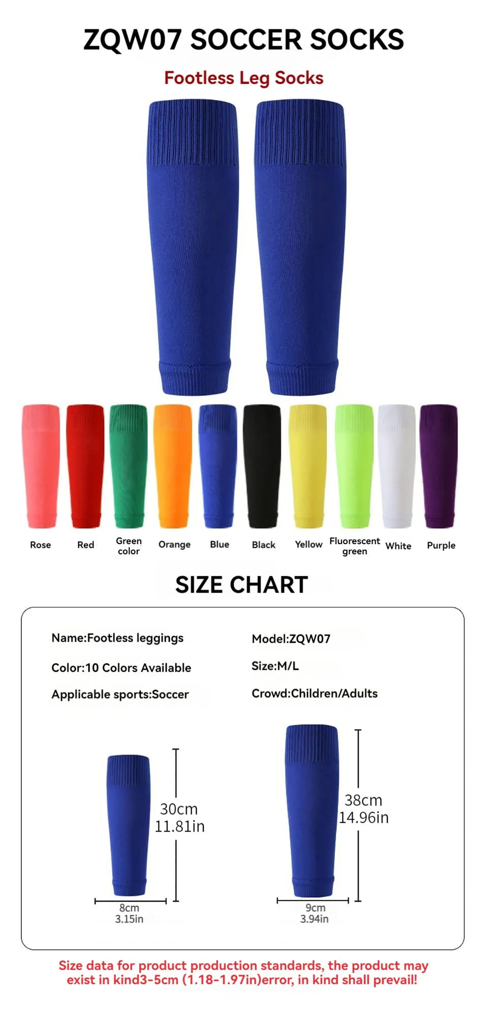 Loogdeel 1 Pair Breathable Calf Compression Sleeve Professional High-quality Soccer Socks For Running Football Basketball