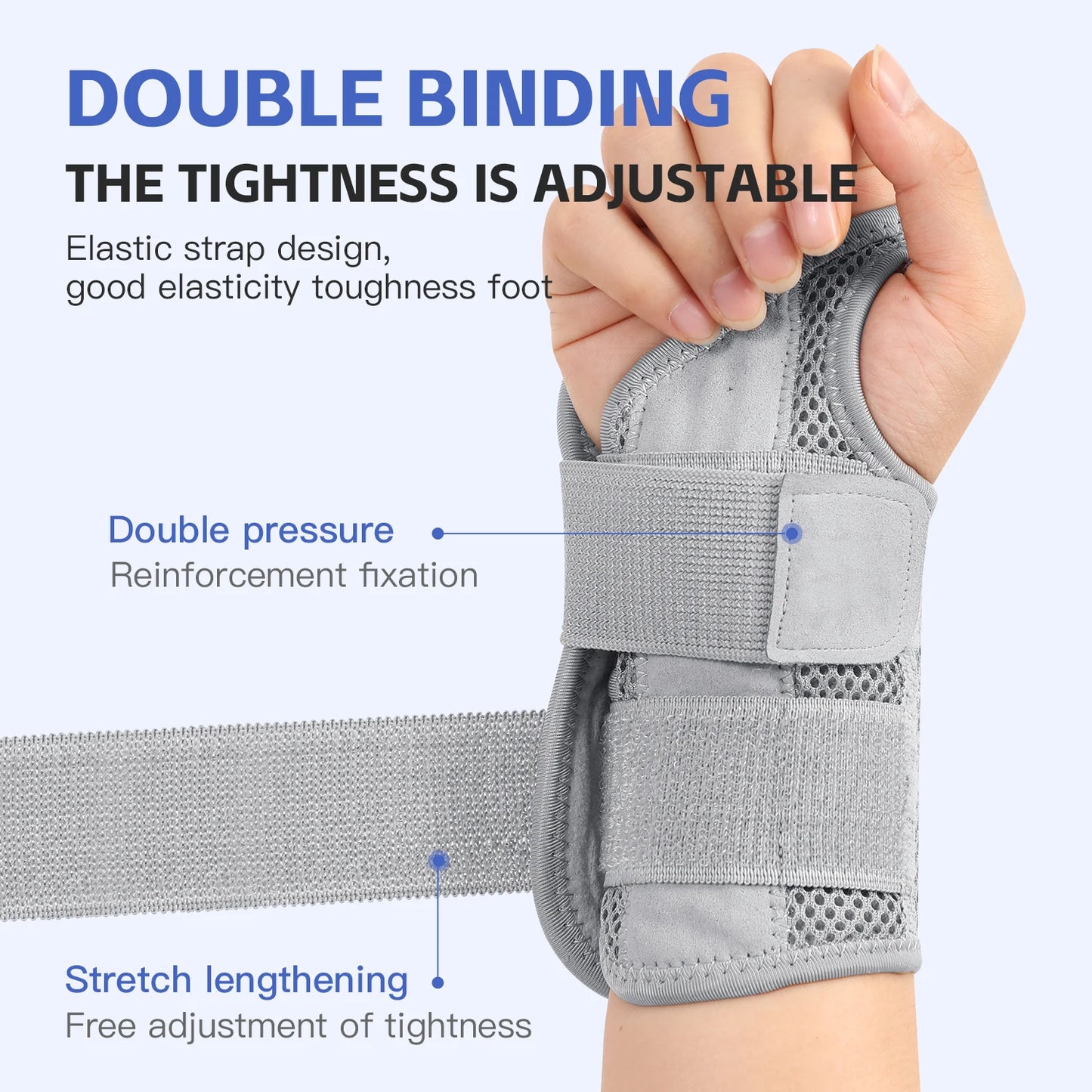 Finger Joint Pain Tendon Sheath Adjustable Dual Strap Wrist Guard with Thin Design Thumb Strain Protection Strap Wrist Guard