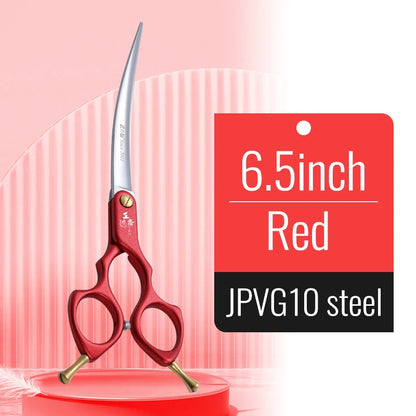 Dog Grooming Curved Scissors, 6.0-6.5 Inch, Stainless Steel