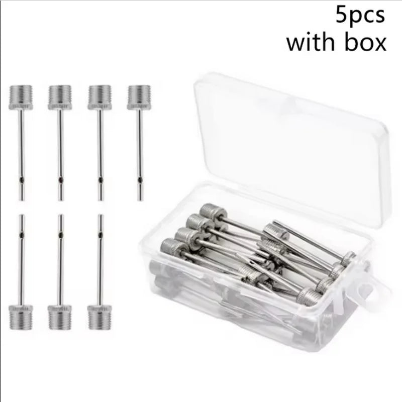 5/10/20PCS Sport Ball Inflating Pump Needle For Football Basketball Soccer Inflatable Air Valve Adaptor Stainless Steel Pump