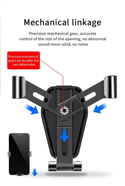 Universal Car Phone Holder Gravity Auto Clamp Air Vent Mount