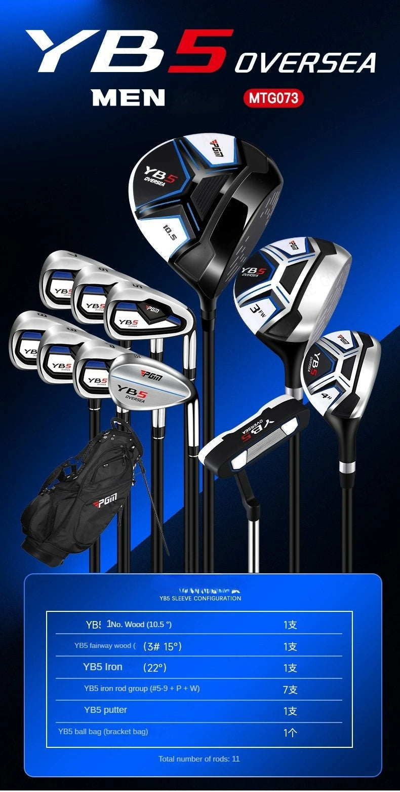 PGM New Golf Club Set for Men 11 Pcs Beginner's Training Golf Rod Men's Golf Set Right Hand Combo Set MTG073