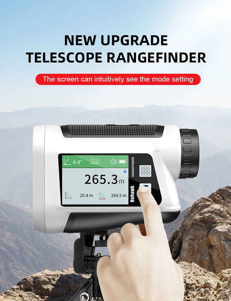 Nohawk Multifunctional Golf Laser Rangefinder Telescope with Flag-Lock Slope Distance Meter for Hunting Construction Monocular