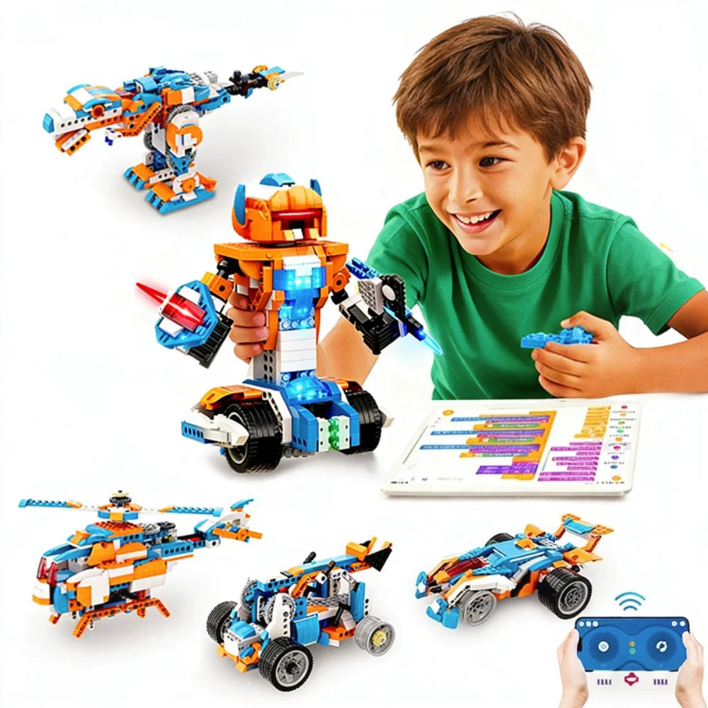 Apitor Robot Building Kit, 12-in-1 Programmable APP Remote Control RC Car, STEM Robotics Coding Set, Educational Birthday Gifts