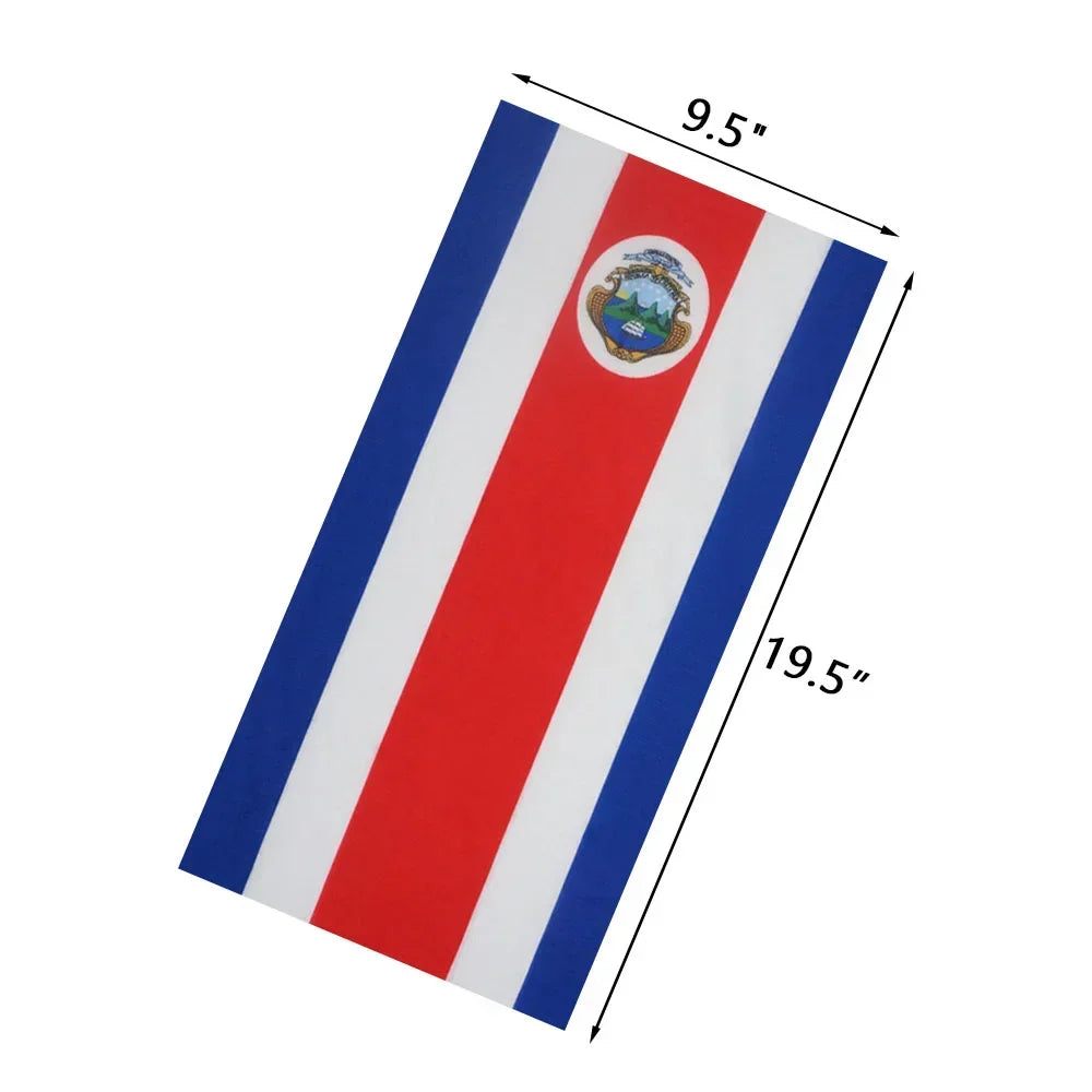 World Football Fans National Flag Face Bandanas Spain France Korea Mexico Germany Seamless Neck Gaiter Men Women Headwear Scarf