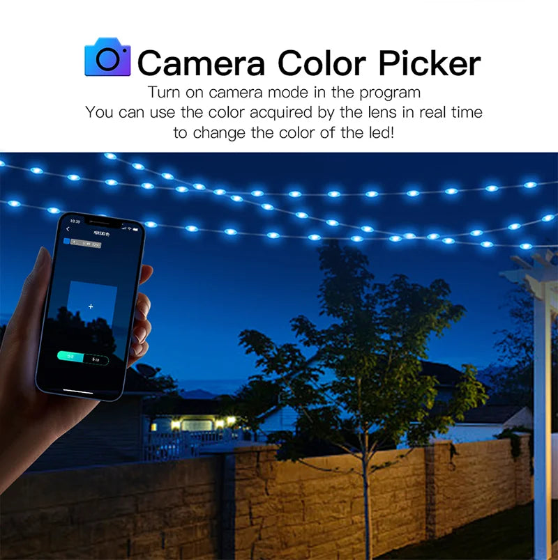 Waterproof RGB Smart String Lights for Curtain & Party Decor