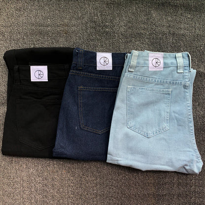 Y2K Embroidered Baggy Jeans For Women High Waist Denim Blue