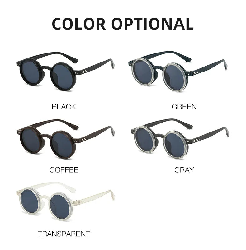 360° Rotating Adjustable Sunglasses Round Frame Polarized Sunglasses Outdoor UV Resistant Sunglasses Protective Glasses