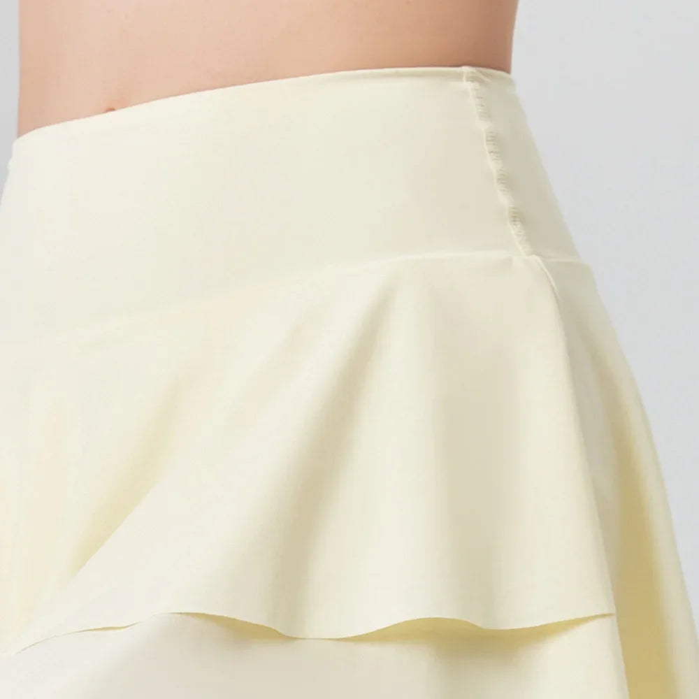 Sun Protection Tennis Skirt with Shorts for Women High-waisted Sun Block and Pleated Skirt Golf Skort Yoga Dresses with Leggings