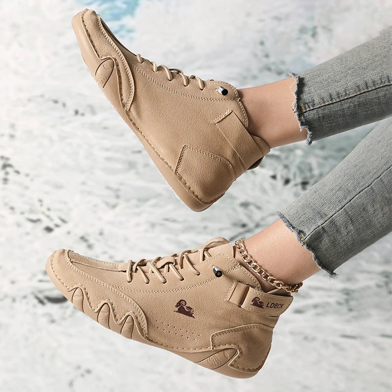 Boots for Women Winter Shoes Waterproof Ankle Boots Luxury Comfortable Warm Fur Plush Snow Boot Leather Casual Short Boots