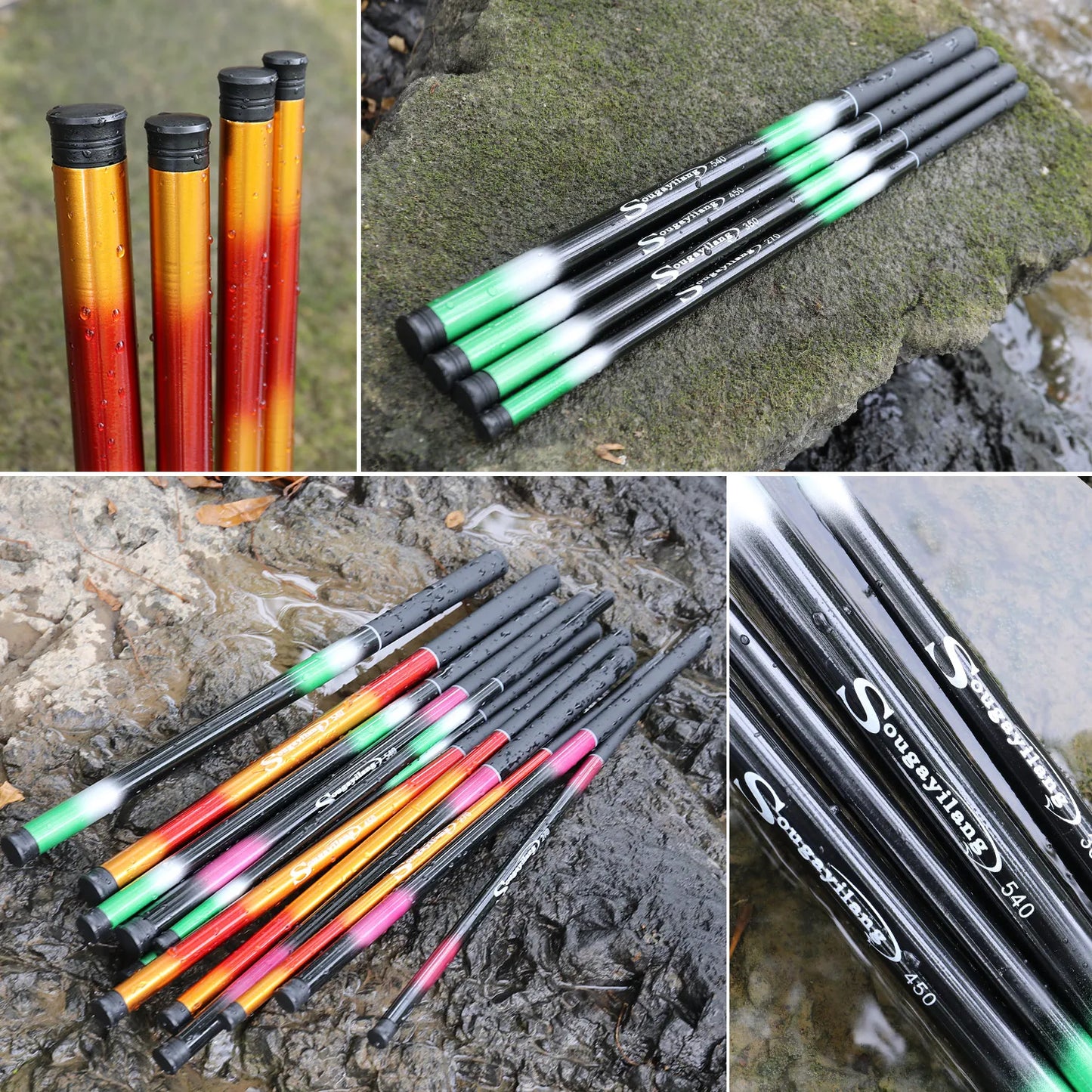 Sougayilang Carp Fishing Rod 2.7/3.6/4.5/5.4M Portable Ultra Light Telescopic Fishing Pole Max Drag 5Kg Fishing Tools