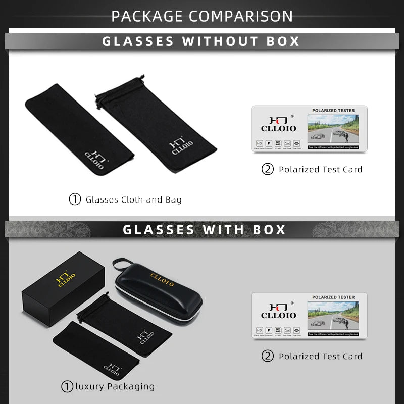 CLLOIO Aluminum Photochromic Sunglasses Men Polarized Day Night Driving Chameleon Glasses Anti-Glare Change Color Sun Glasses UV