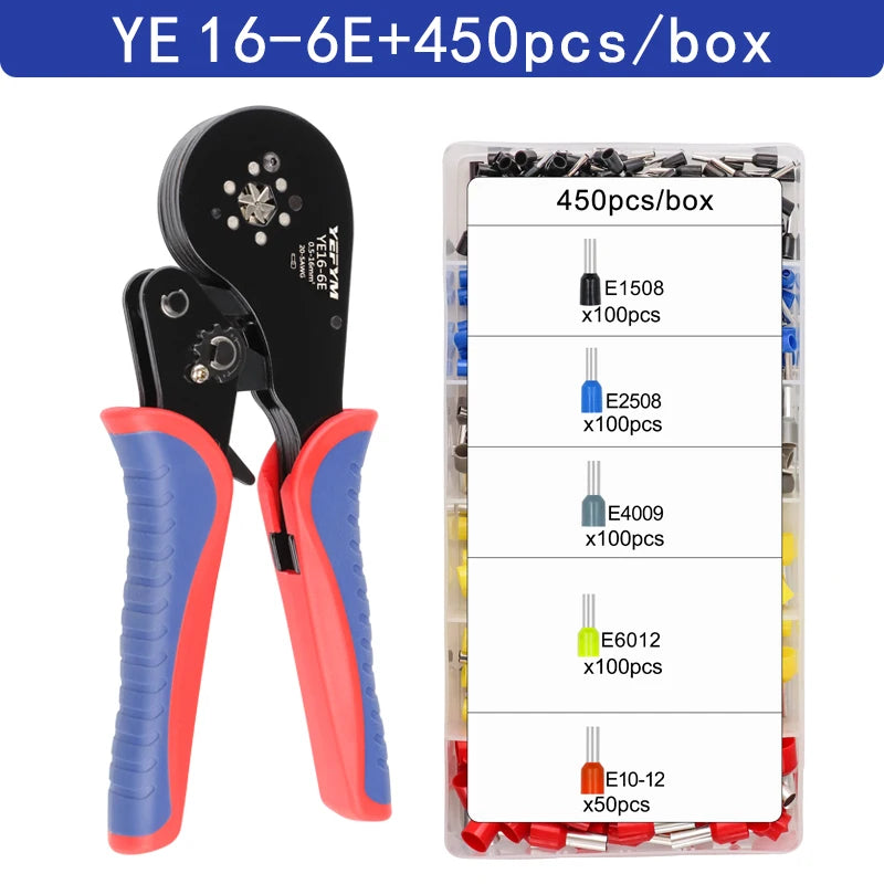 Crimping Pliers Ferrule Sleeves Tubular Terminal Tools HSC8 6-4A/6-6A/16-6E Wire Crimper Household Electrical Sets