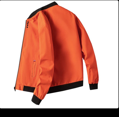 Men's M-4XL Autumn Thin Windproof Cycling Jacket with Zipper Long Sleeve