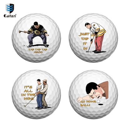 4 Pack Golf Balls Surlyn Two Piece With 4 Distinct Designs